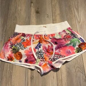 Tropical Floral Women's Athletic Shorts